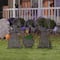 Glitzhome® Set of 3 Lighted Halloween 2.5D Witches with Cauldron Outdoor Decor